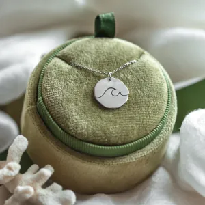 Matte gold necklace with wave ATLANTIC Thumbnail