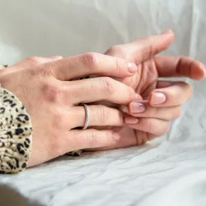 Matte wedding rings with unusual surface AIDA Thumbnail