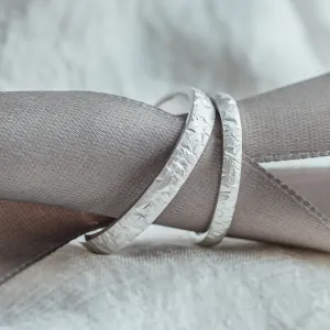 Matte wedding rings with unusual surface AIDA Thumbnail