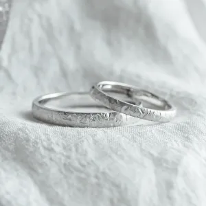 Matte wedding rings with unusual surface AIDA Thumbnail