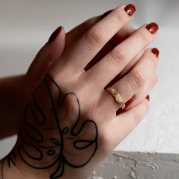 Unusual wedding rings with fingerprints ZANE Image