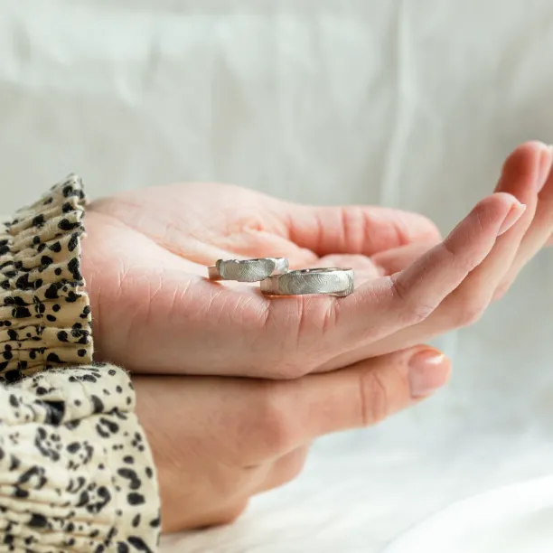 Unusual wedding rings with fingerprints ZANE Image