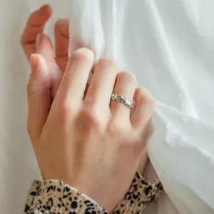 Avant-garde wedding rings with organic elements NALANI Thumbnail