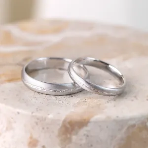 Unusual wedding rings with embossed rope NASH Thumbnail