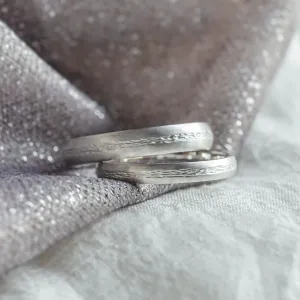 Unusual wedding rings with embossed rope NASH Thumbnail