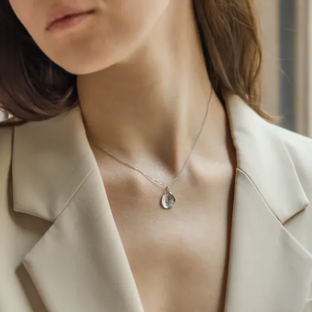 Gold necklace with custom fingerprint PALMER Image