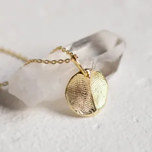 Gold necklace with custom fingerprint PALMER Thumbnail
