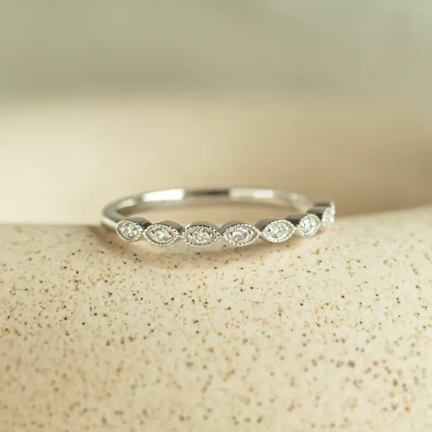 Elegant half eternity ring with diamonds CHRISTIE Image