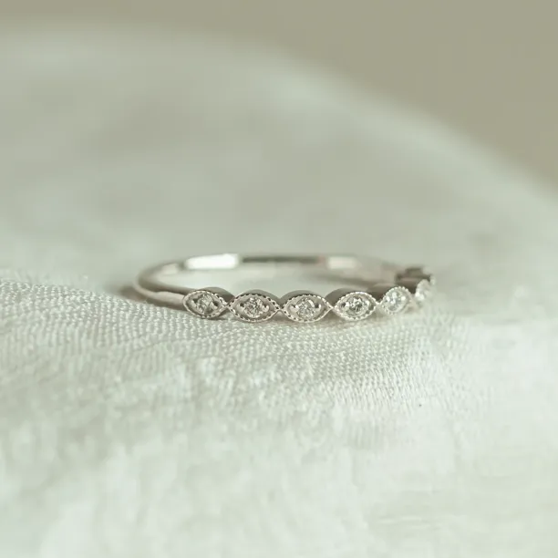 Elegant half eternity ring with diamonds CHRISTIE Image