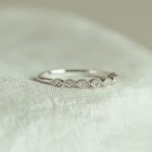 Elegant half eternity ring with diamonds CHRISTIE Thumbnail