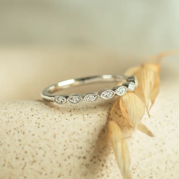 Elegant half eternity ring with diamonds CHRISTIE Image