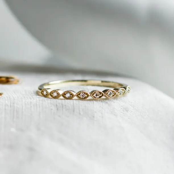 Elegant half eternity ring with diamonds CHRISTIE Image