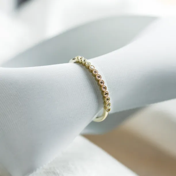 Gold ring with diamonds in half eternity design CHRISTINE Image