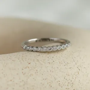 Gold ring with diamonds in half eternity design CHRISTINE Thumbnail