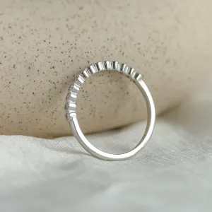 Gold ring with diamonds in half eternity design CHRISTINE Thumbnail