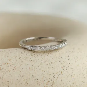 Gold ring with diamonds in half eternity design CHRISTINE Thumbnail