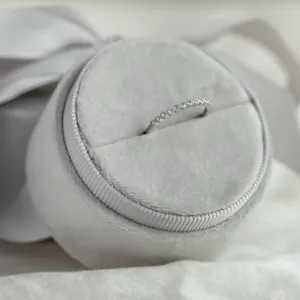 Gold ring with diamonds in half eternity design CHRISTINE Thumbnail