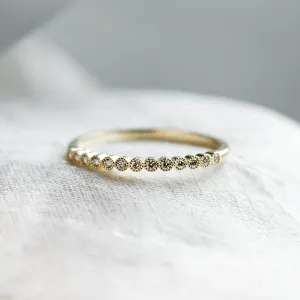 Gold ring with diamonds in half eternity design CHRISTINE