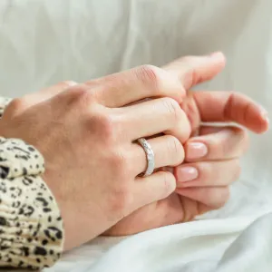 Atypical wedding rings with special surface MOONLIGHT Thumbnail