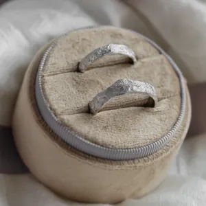 Atypical wedding rings with special surface MOONLIGHT Thumbnail