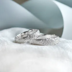 Atypical wedding rings with special surface MOONLIGHT Thumbnail