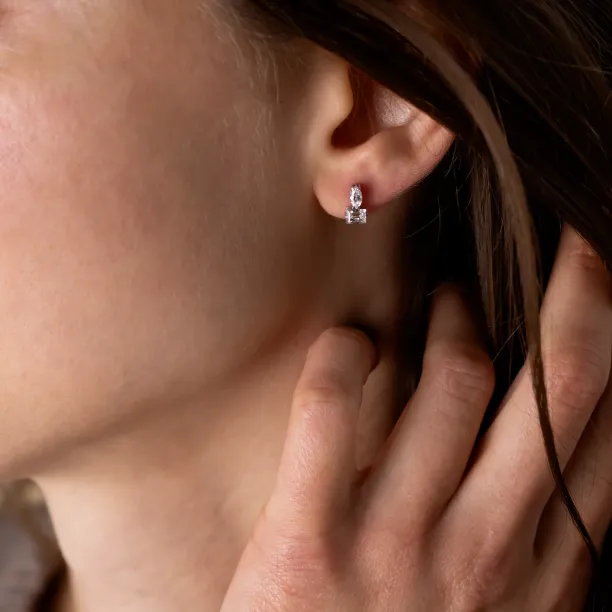 Jewelery set with marquise and baguette moissanites HOLLY Image