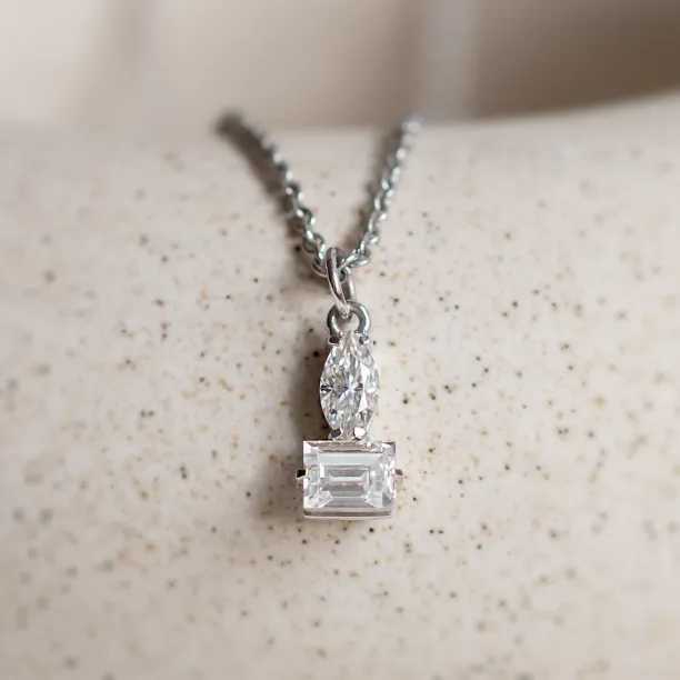 Jewelery set with marquise and baguette moissanites HOLLY Image