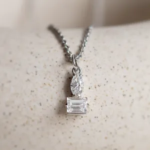 Jewelery set with marquise and baguette moissanites HOLLY Thumbnail