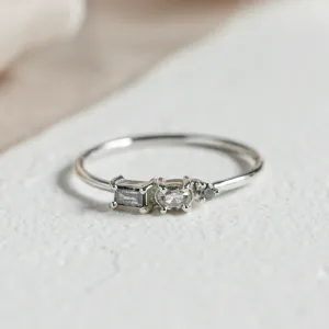 Gold jewelry set with salt and pepper diamonds TRES Thumbnail