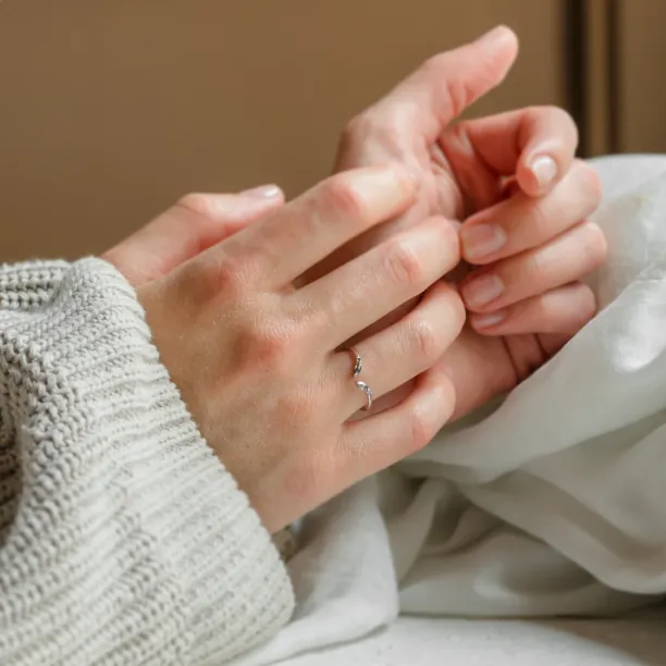 Gold open ring with salt and pepper diamonds ADA Image