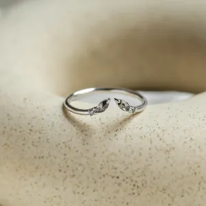 Gold open ring with salt and pepper diamonds ADA Thumbnail