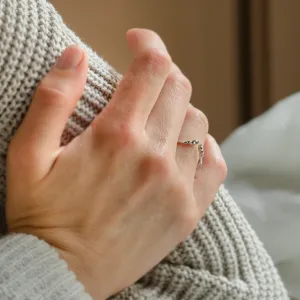 Gold open ring with salt and pepper diamonds ADA Thumbnail