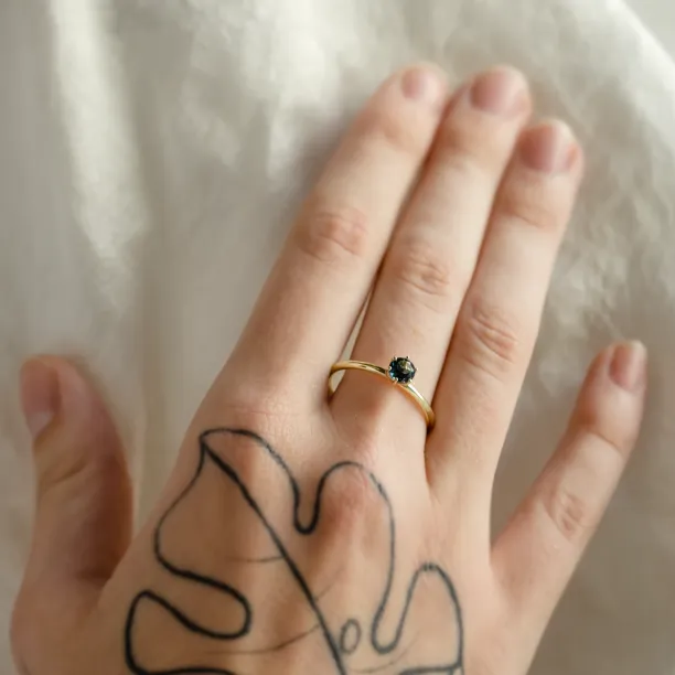 Engagement ring with london blue topaz MARGARET Image