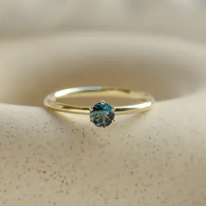 Engagement ring with london blue topaz MARGARET Thumbnail