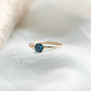 Engagement ring with london blue topaz MARGARET Thumbnail