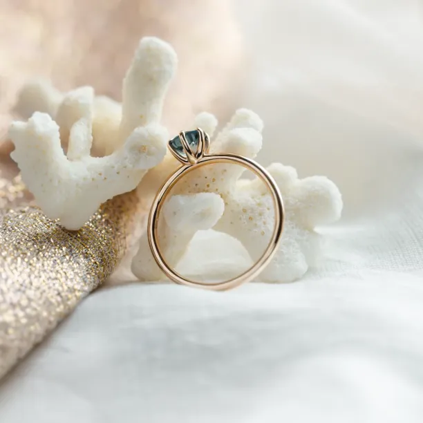 Engagement ring with london blue topaz MARGARET Image