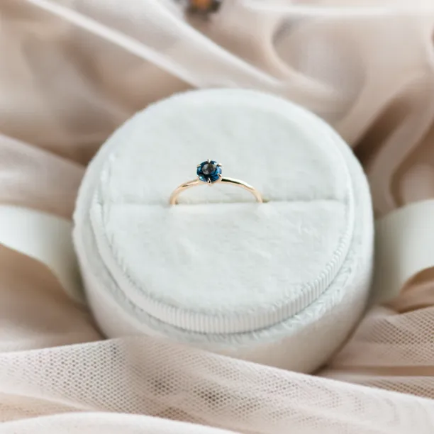 Engagement ring with london blue topaz MARGARET Image