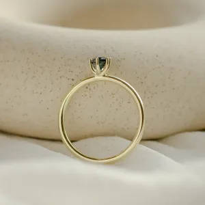 Engagement ring with london blue topaz MARGARET Thumbnail