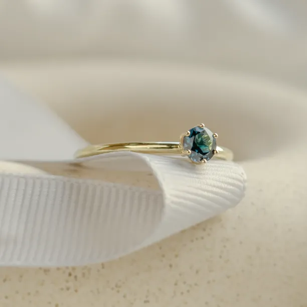 Engagement ring with london blue topaz MARGARET Image