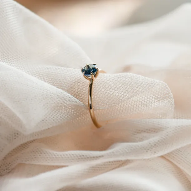 Engagement ring with london blue topaz MARGARET Image