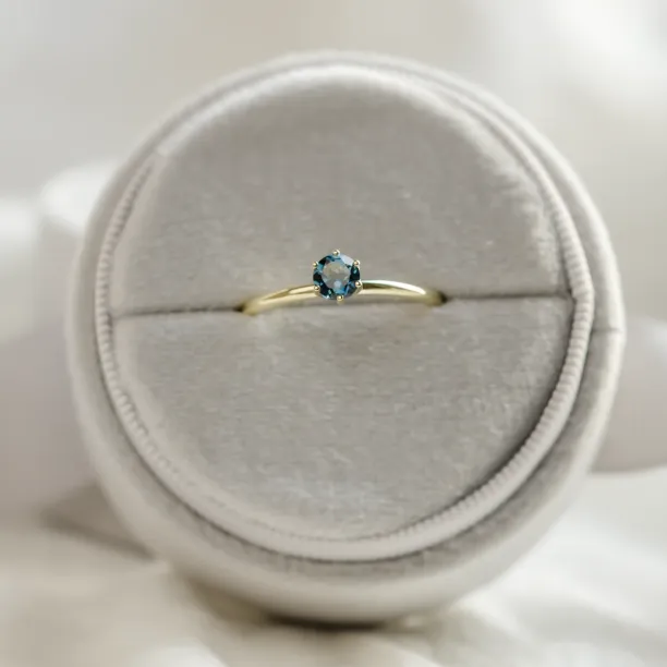 Engagement ring with london blue topaz MARGARET Image
