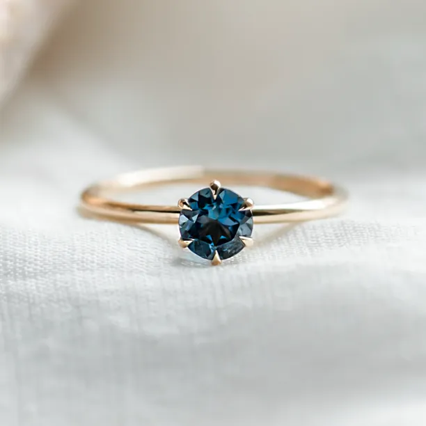 Engagement ring with london blue topaz MARGARET Image