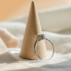 Unusual engagement ring with rutilated quartz and diamonds PRECIOUS Thumbnail