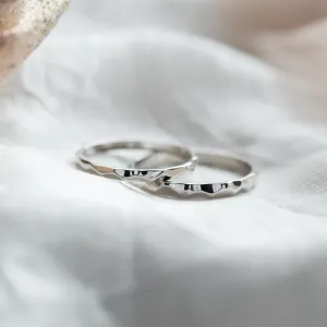 Unusual wedding rings with a shiny ESTELA Thumbnail