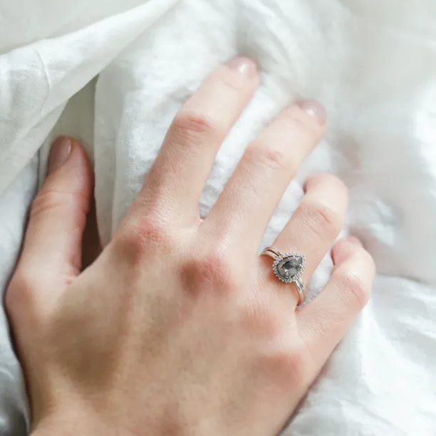 Engagement set of rings with diamonds ASHLEY Image