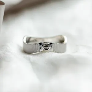 Men's gold ring with salt and pepper diamond JACK Thumbnail