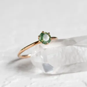 Minimalist engagement ring with moss agate MAGGIE Thumbnail