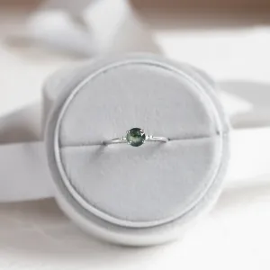 Unusual engagement ring with moss agate and diamonds CAMILA Thumbnail
