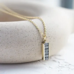 Gold pendant with salt and pepper diamonds and classic diamond EVERLY Thumbnail