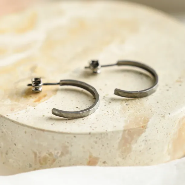 Black hoop earrings LIV  Image